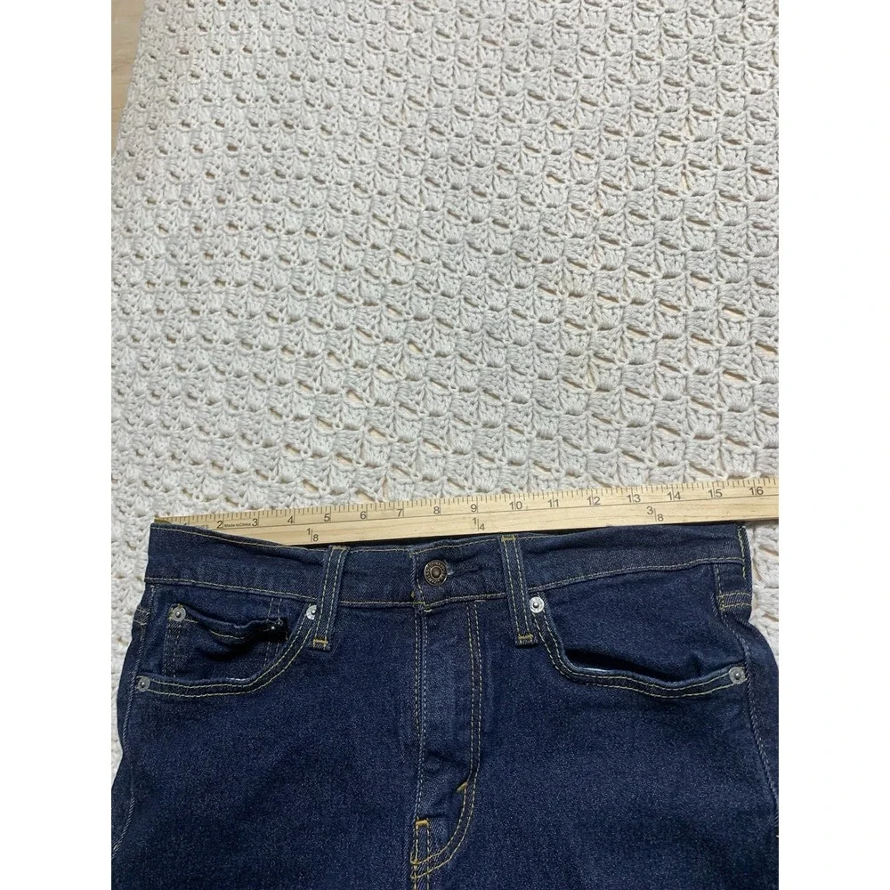 Levis 510 Jeans Mens Tag 31x32 Approx 30x29 Skinny Stretch Blue Leg OpeningFlaws